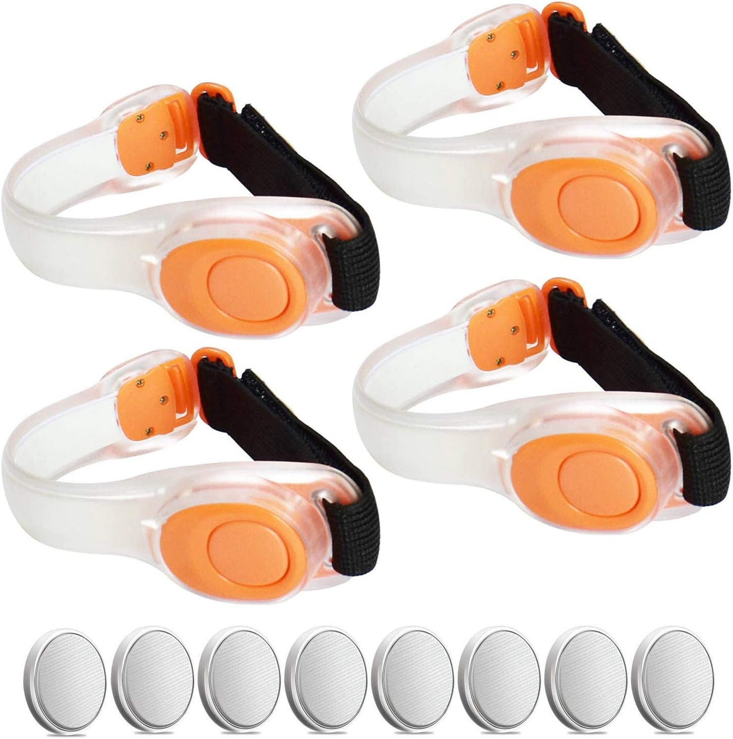 Premium LED Light Up Armband, Reflective Adjustable Wearable Silicone Running Belt Strap/Waterproof Glow in The Dark for Running Jogging Walking Cycling Concert Camping Outdoor Sports