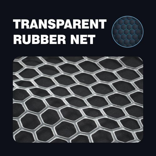 Black Paw Floating Fly Fishing Net, Rubber Fishing Net for Trout, Foldable Extendable Fish-Friendly Design for Safe Catch and Release (Rubber Net, Fixed Pole)