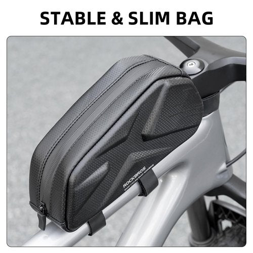 ROCKBROS Top Tube Bag Hard Shell Bike Tube Bag Pouch 1.4L Capacity Bike Frame Bag Cycling Accessories