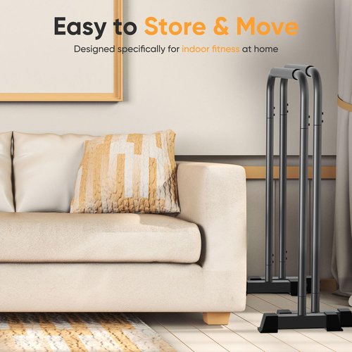 Dip Bar, 2-in-1 Adjustable Dip Stand Station for Home Workout, Heavy Duty Parallel Bars Workout Equipment for Strength Training
