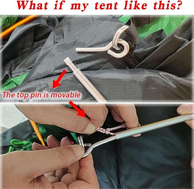 Tent Pole Replacement 11.8 ft 13 ft 14.5 ft Aluminum Tent Rod 0.3 inch Outdoor Camping Collapsible Tent Frame Repair Accessory (2 Pole, 14.5 ft)