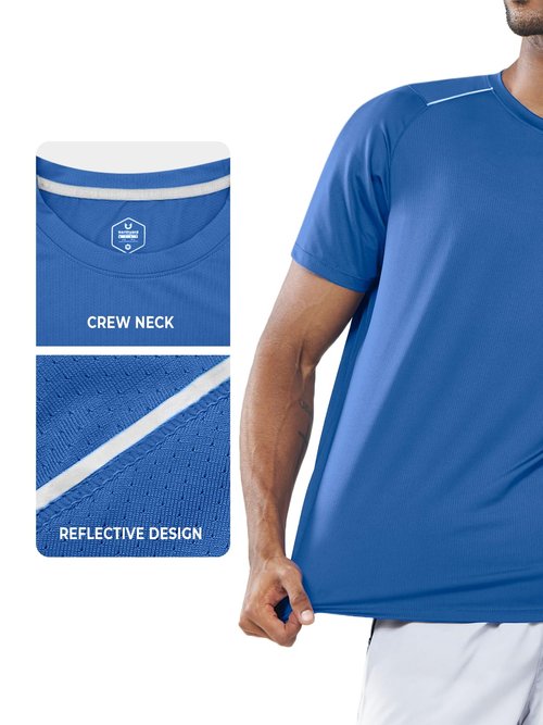 NORTHYARD Men's Athletic Running T-Shirts Workout Lightweight Short Sleeve Performance Shirts Top Tee Greyblue XL