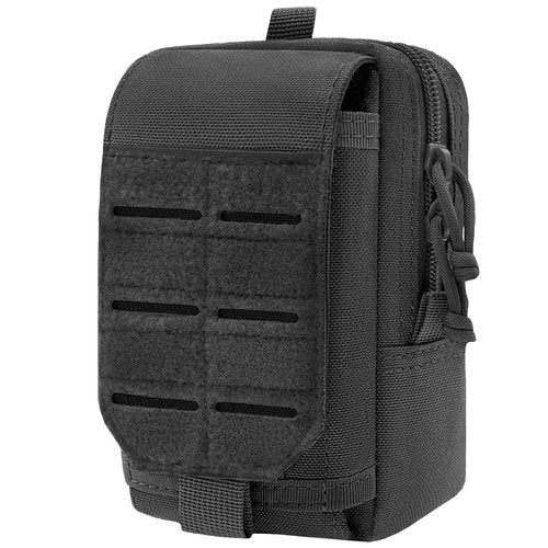 WICKTICK Tactical EDC Pouch, Molle Utility Pouch Gadget Organizer Holder Bag Phone Holster Waist Pack Admin Pouch Tool Pocket for Outdoor Activities, Attached to Backpack/Vest/Belt (Black, Basic)
