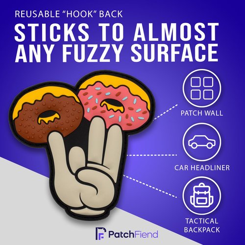 'Shocker Donuts' Funny PVC Patch: Custom Patches - Tactical Hook Backed Patch for Morale Patch Collectors, Military, Meme Lovers, The Shocker, Meme 3D PVC Patches Tactical