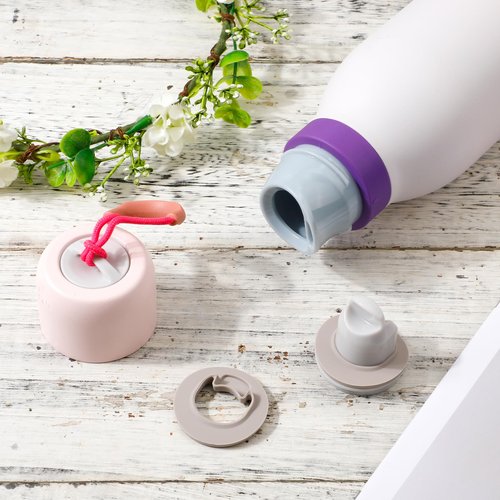 PEUTIER 2pcs Replacement Stopper for Owala FreeSip Twist 18oz 24oz, Water Bottle Top Lid Gasket for Owala FreeSip Twist Series Seal Bottle Cap Mouth Stopper Part Accessories BPA-Free(Gray)
