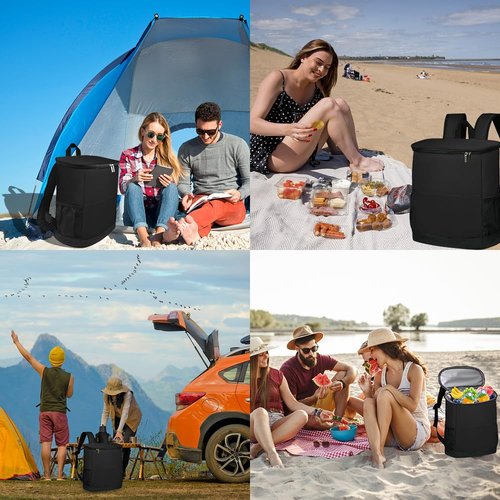 IYARKAI® Insulated Cooler Backpack, Backpack Cooler, 20 Can Backpack Cooler Leak Proof, Insulated Soft Cooler Bag, Lightweight, Cold-Weather Duffel Bag for Beach, Camping, Outdoor Activities