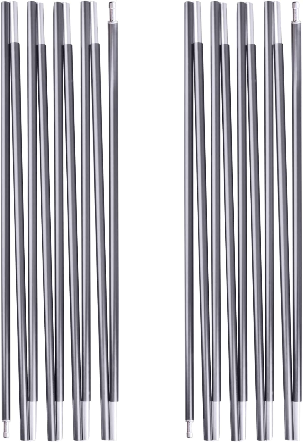 TRIWONDER Tent Pole 2 PCS - Aluminium Rod Tent Pole Replacement Accessories Tent Bar Tent Building Supporting Rod Awning Frames Kit for Hiking Camping