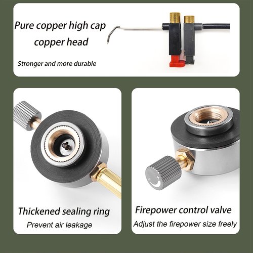 ARJEOU Camping Stove, Portable Lightweight Backpacking Stove with EVA Bag and Piezo Ignition, Foldable 3 in 1 Gas Stove Burner for Outdoor Picnic Cooking and Hiking (Large)