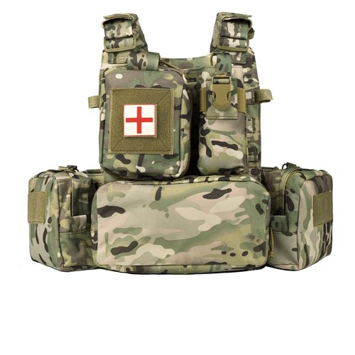 BOMTURN Great Tactical Outdoor Vest for Men Multifunctional Modular Molle Vest With Metal Buckles