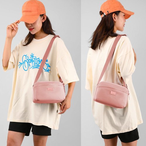 Small Sling Backpack Crossbody Sling Bag for Women, Chest Daypack Fanny Pack Cross Body Bag for Outdoors Hiking Traveling - Pink