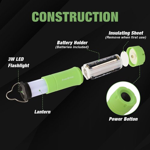 EverBrite 3-Pack Camping Lights and 2-Pack 2-in-1 Mini Lanterns and Flashlights