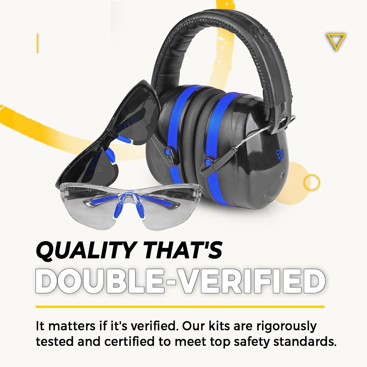 TradeSmart High-Performance Earmuffs for Shooting Range & Shooting Eye Protection Glasses + Firearm Confidence Course