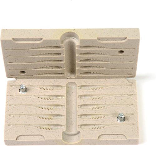 FatFish F01-10C Bait Mold Soft Plastiс Lure Making Injection Mold for Do-It Fishing Lures 2"