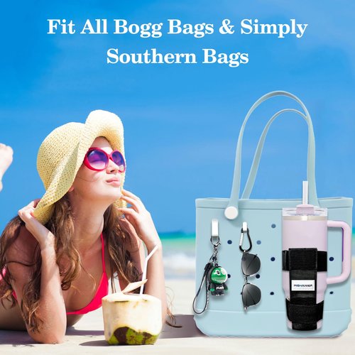 MISHANIER 1 Pack Bogg Bag Cup Holder for Stanley/Owala/Yeti - Fits 16-40oz, Adjustable Accessories Compatible with All Bogg Bag and Simple Modern Beach Tote