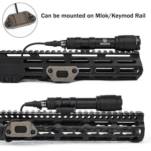 NECARL Remote Pressure Switch, Tactical Flashlight Weapon Light Switch for M300 M600 Scout Light, with Mount Accessories for 20mm Picatinny Mlok/Keymod Rail