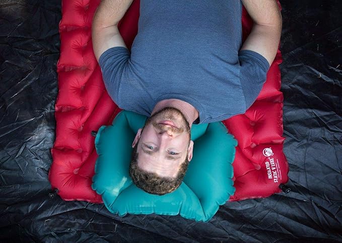 Klymit Pillow X Travel Pillow, Lightweight Inflatable Hybrid Airplane, Backpacking, Hammock, and Camping Pillow