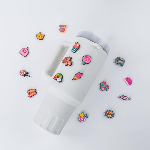 STANJAZZ Charms Water Bottle Silicone Sleeve Decorations 16pcs Fall in Love