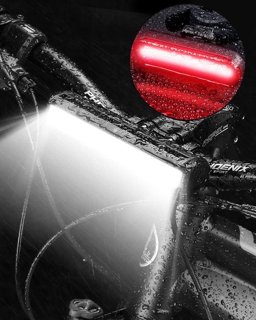 Super Bright Bike Light 3000 Lumen 5 LED Bicycle Light with Taillights Rechargeable Bike Headlight for Night Riding Waterproof Bike Light Front and Back Set for Mountain/Dirt/Light/Kids Bike