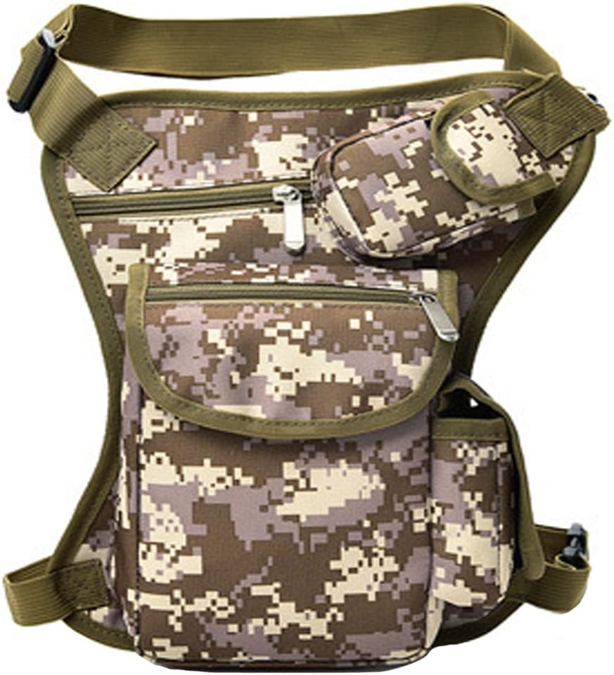 Small Multi-Purpose Drop Waist Leg Bag Canvas Utility Tactical Hip Molle Pack Sport Camping Hiking Motorcycle Racing Thigh Pouch Army Green
