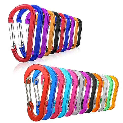 Craebuer Spring Snap Hook Carabiner D Ring Carabiner Clip Camping Accessories Fishing Hiking Traveling and Keychain