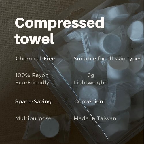 50 PCS｜(Compressed 0.9")(Expand11.8"*11.8")｜Compressed Towel｜Premium Disposable Washcloths ｜Travel｜Face ｜Hand Washing｜Extra soft ｜Thick Large｜Camping｜Hiking｜Backpacking｜Eco-Friendly｜