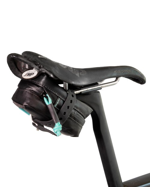 ORUCASE Bike Saddle Bag HC - Compact, Waterproof Under Seat Bag for Bicycles - Secure Seat Bag With Strong Rubber Straps - Easy To Install Bike Storage Bag for Tools - 25 Cubic Inches - Black