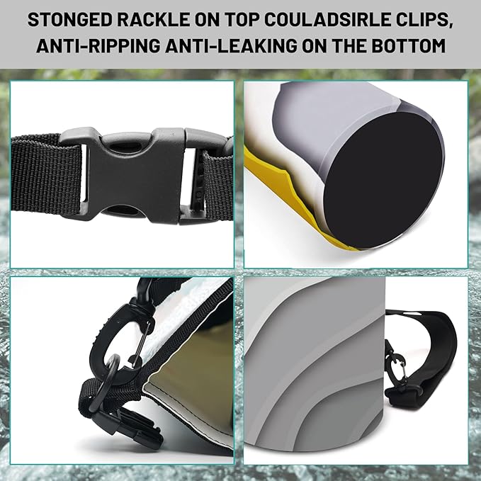 Yellow Gray Geometric Modern Waterproof Backpack 5L/10L/20L Floating and Lightweight for Kayaking, Boating, Fishing, Swimming and Camping with Waterproof Phone Case