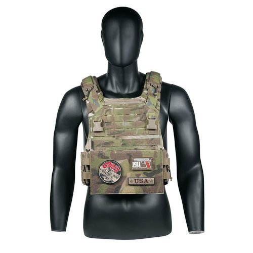 lonloke Tactical MOLLE to Loop Adapter Mounting Placard Platform,Portable and Detachable Tactical Accessories Rigid DIY Vest Backpack Front Panel (MC)