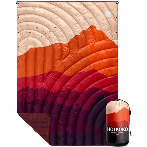 hotkoko Camping Blanket,Lightweight Puffy Blanket Camp Blanket for Outdoor,Traveling, Stadium, Hiking, Picnics