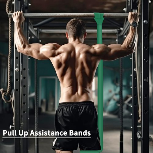 LAKXSF Pull Up Assistance Bands - Exercise Bands, Resistance Bands for Working Out, Physical Therapy, Body Stretching, and Strength Training, Pull Up Bands for Men and Women (Yellow)