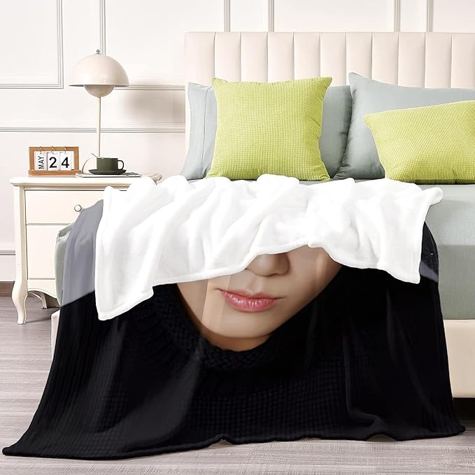Jung Kook Blanket 60"X80" Soft and Comfortable Warm Fleece Throw Full Picture of Idol Group Blankets Yoga Blankets Beach Blanket Picnic Blankets Gift for Dorm Room Decor Sofa Bed Camping Travel