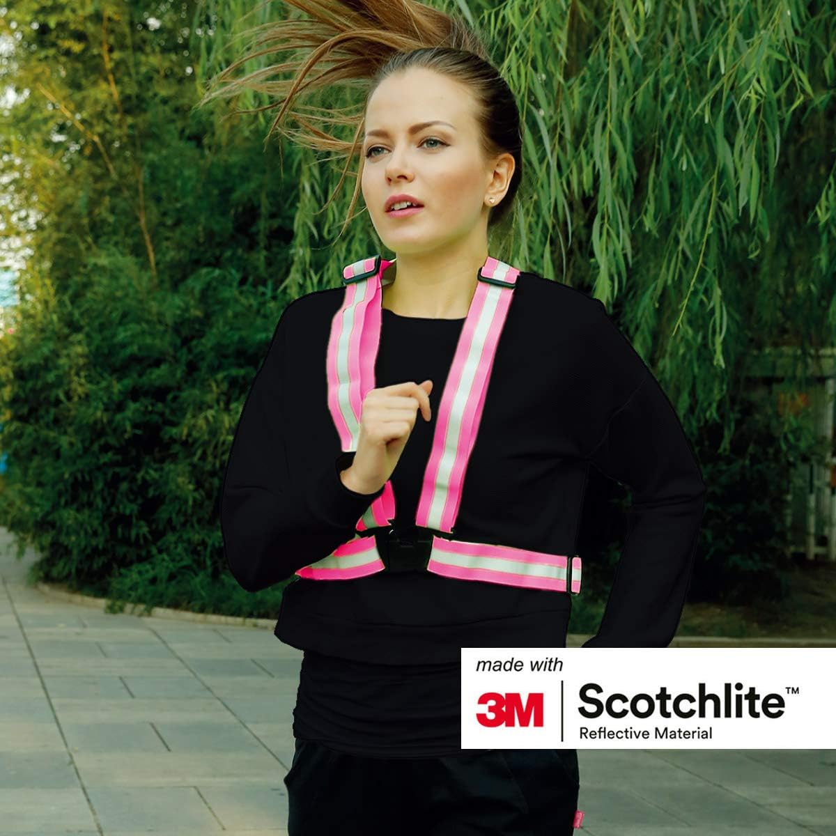 Salzmann Reflective Cross Belt Vest for Children | Highly Reflective with Adjustable Straps | Made with 3M Scotchlite