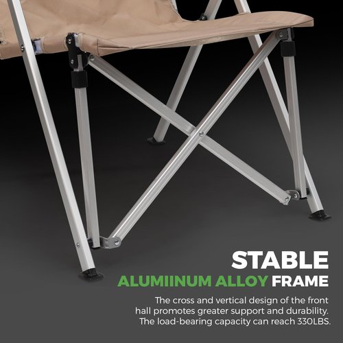 OLDVIND Folding Camping Chair Portable Chairs for Adults Adjustable High Back Outdoor Comfortable Chair with Storage Bag