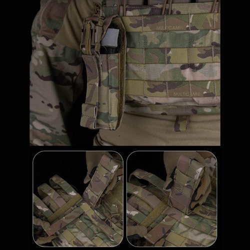 Quick Access IFAK Tourniquet Pouch Flat Open MOLLE Mount on Tactical Vest, Durable Nylon Medical Pouch with Hook Loop Sides Closure & Quick Buckle Fits SAM XT/CAT/SOF, etc(BLK)