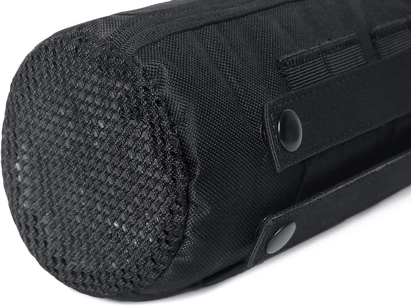 Tactical Molle Water Bottle Pouch Military Drawstring Open Top & Mesh Bottom Travel Water Bottle Holder Bag Tactical Hydration Carrier