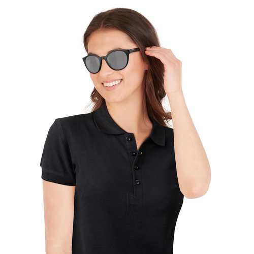 Oakley Women's OO9474 Spindrift Round Sunglasses, Matte Black/Prizm Black Polarized, 52 mm