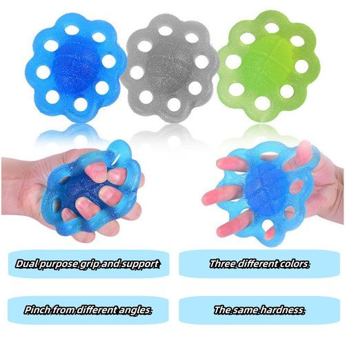 DEEYOTA Finger Exerciser and Hand Strengthener Rehab,Exercise Squeeze Ball for Hands,Grip Exerciser Hand Strengthener(2 Pcs)