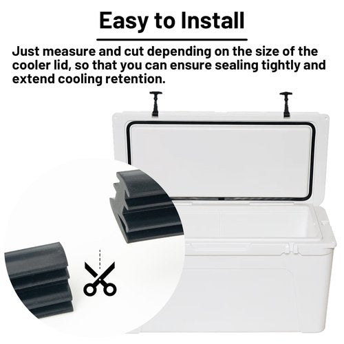 Omoojee 8 ft Cooler Lid Gasket Replacement Compatible with Yeti 70qt or 110qt Coolers, Cooler Accessories for Cooler Lid
