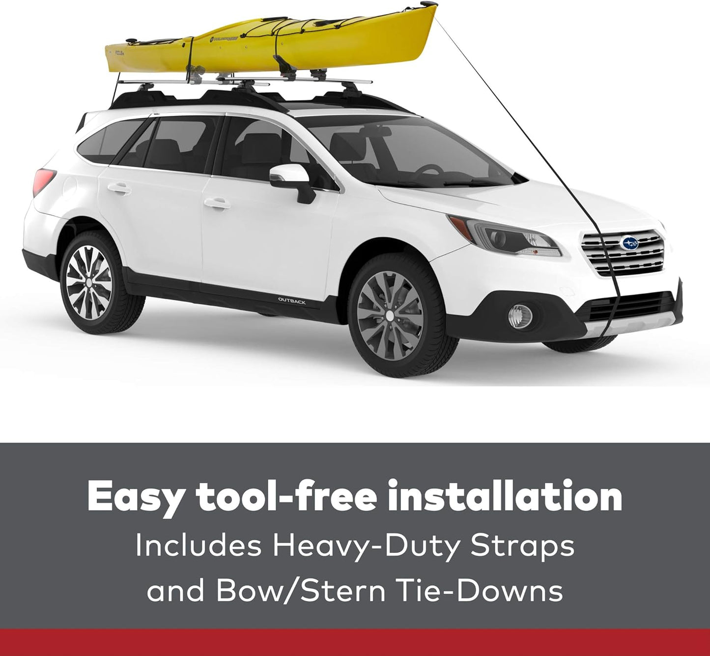 YAKIMA, DeckHand Roof Mounted Boat Rack for Vehicles, One Size Set of Mounts