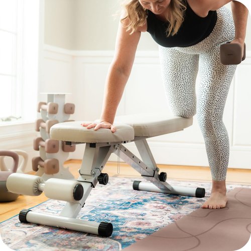 WeGym Fitness Bench, Adjustable, Collapsible, Comfortable, and Luxurious Home Gym Bench for Strength Training