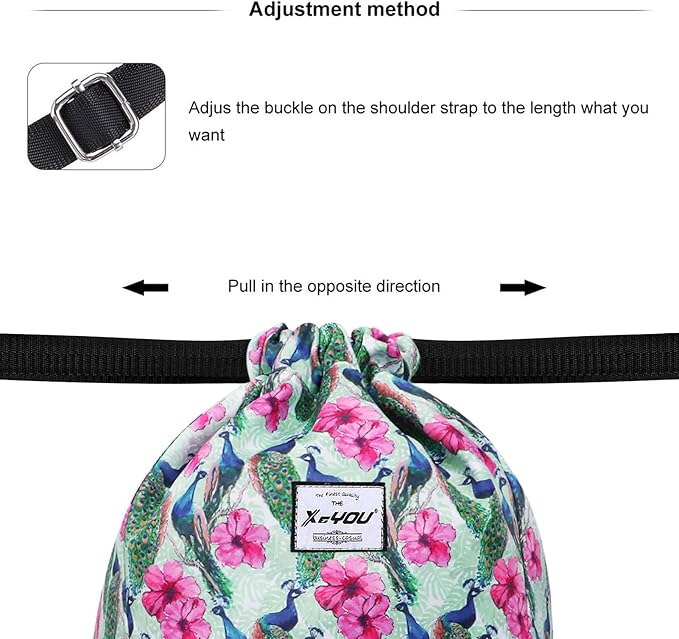 XEYOU Drawstring Sports Backpack Lightweight Gym Yoga Sackpack Shoulder Rucksack Casual Outdoor Daypack for Women and Men