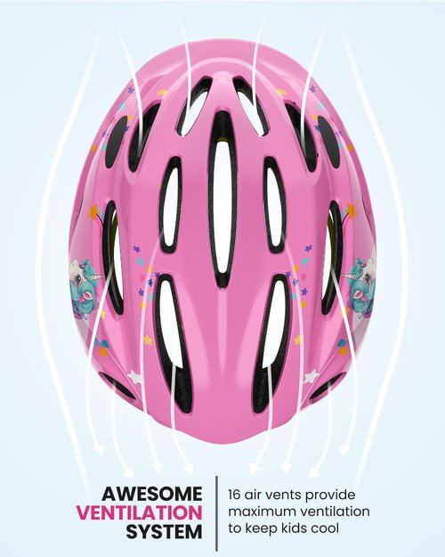 OutdoorMaster MIPS Kids Bike Helmet - Panther Jr. Toddler Helmet - Adjustable, Lightweight and Certified Kids Helmet - MIPS Bicycle Helmet for Kids Ages 5-13 - Pink Unicorn