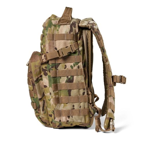 5.11 Tactical Backpack, RUSH 12 2.0 Military Survival Molle Back Pack with Laptop Compartment, Small, 24L, Multicam, Style 56562ABR