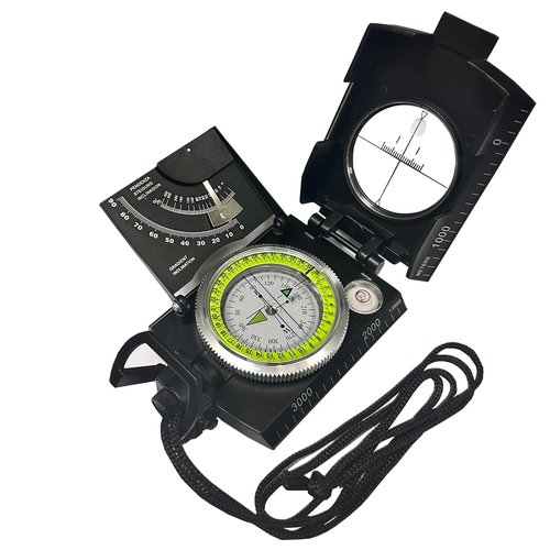Lensatic Compass Military Grade, JYEASTZ Sighting Clinometer Compass for Hiking, IP65 Waterproof Professional Outdoor Compass Durable Boy Scout Compass with Carry Bag (Black)