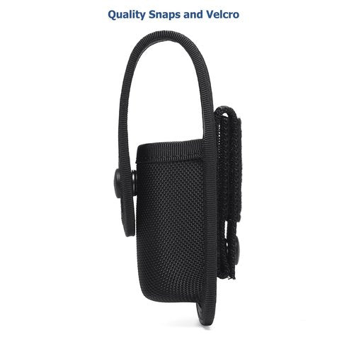 Dotacty OC/Mace Spray Pouch for Duty Belt MOLLE Vest MK3 Holster Molded Nylon Case for Pepper Gel Canisters Self Defense Can Holder Carrier w/Top Flap Snap Closure for LE CO Police Security BK