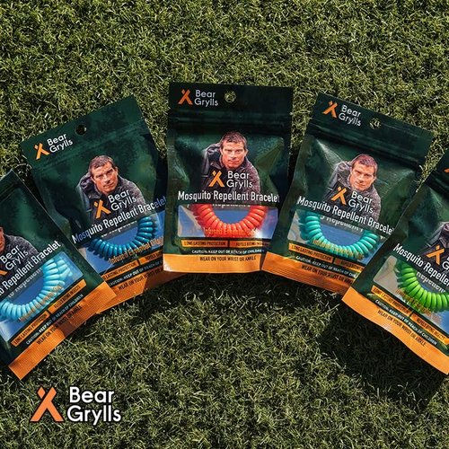 Bear Grylls Mosquito Repellent Bracelets – Natural Essential Oils | Family Pack | Child‑Friendly | Non‑Toxic | Reusable Outdoor Wristbands | Individually Wrapped