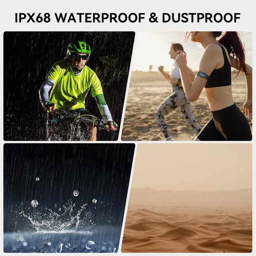 XOSS BBP Heart Rate Monitor Armband with Bluetooth5.0 & ANT+, IPX68 Waterproof & Rechargeable 60Hours Long Battery Life Heart Rate Monitor Watch, Accurate Workout Data Heart Rate Monitor for Exercise