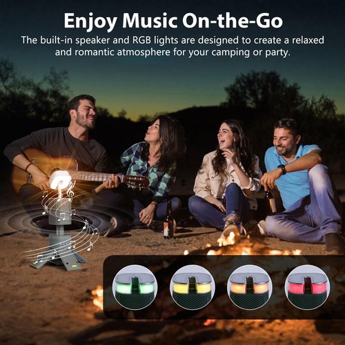 Yoobao Camping Lantern Rechargeable, 14000mAh Battery Operated, Outdoor Telescopic Camping Tent Lights, 5 Light Modes, Magnetic Base, LED Flashlight Camping Essentials for Camping, Hiking, Emergency