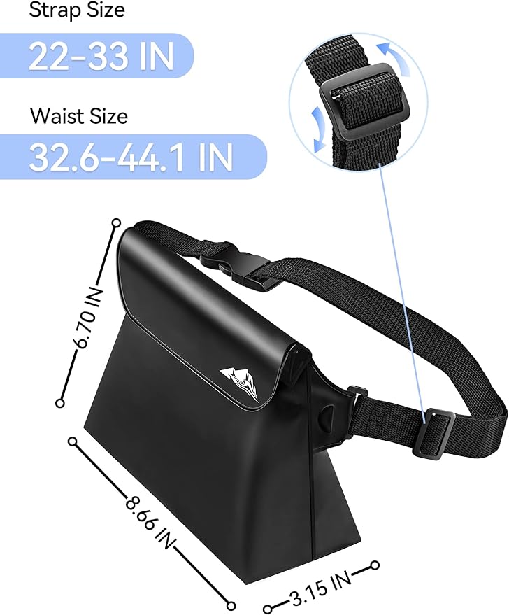 HEETA 2-Pack Waterproof Pouch with Waist Strap, Transparent Screen Touchable Dry Bag Bundled with 5-Pack Clear Waterproof Dry Bag, Water Tight Cases Pouch Dry Bags