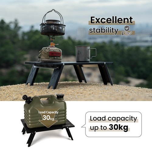 OneTigris Ultralight Backpacking Table, Compact Pop-Up Folding Table for Camping, Hiking, Beach, Picnic, Travel